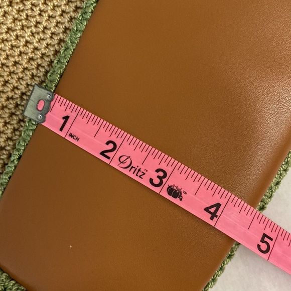 The Sak Tan Green Crochet Purse Shoulder Bag Tote - Picture 10 of 13